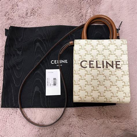 celine ミニバーティカルカバ|ミニ バーティカル カバ / トリオンフキャンバス＆カーフスキン.